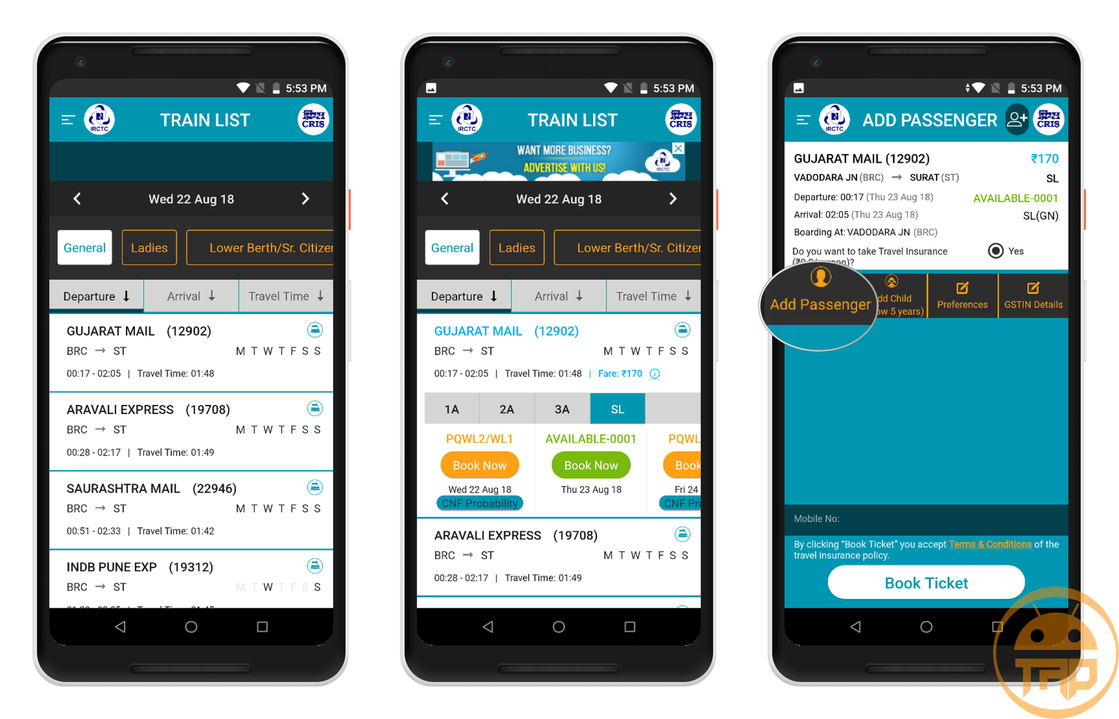 Ticket Booking on IRCTC Android App 2 - theandroidportal.com