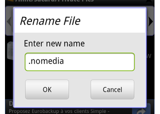 Rename Folder as Nomedia on Android