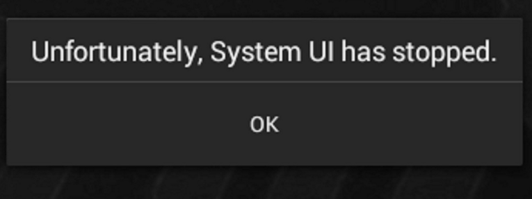 System UI has stopped Android