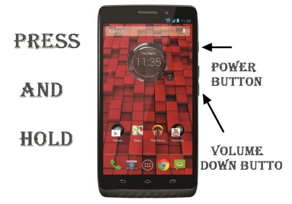 Screenshot on Motorola Phone