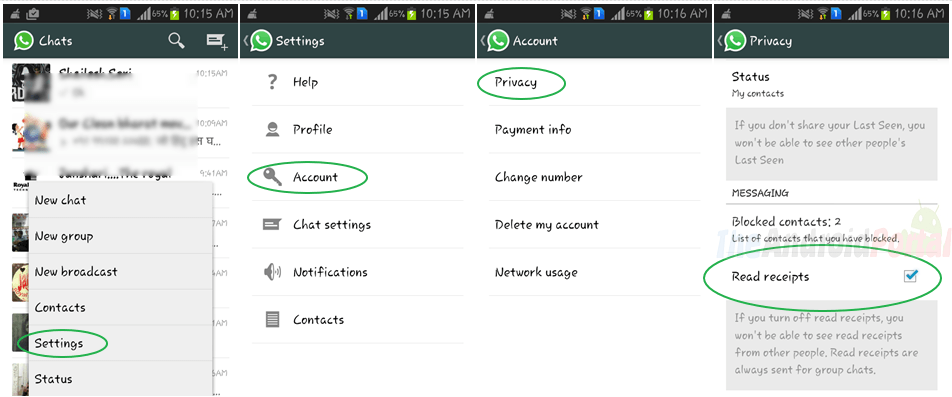 Whatsapp Disable Read Receipt