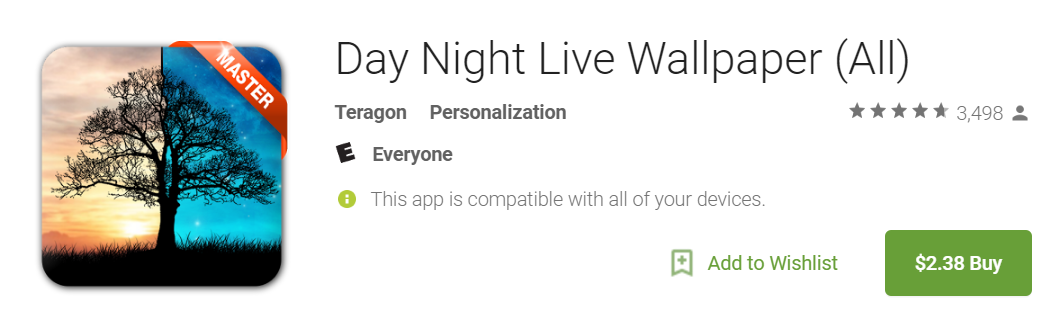 Live Wallpapers App For Android - Day Night Wallpaper