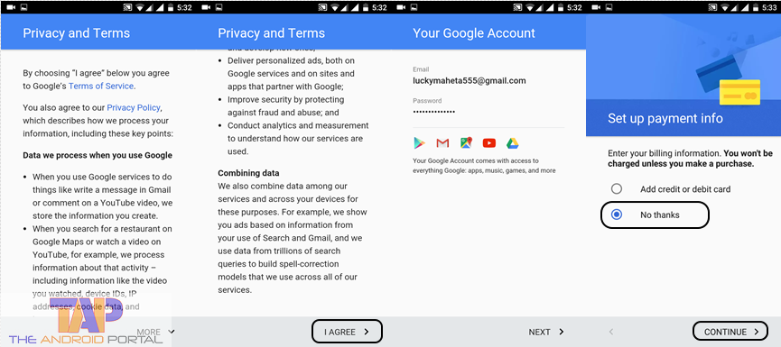 how to make a new google account for android
