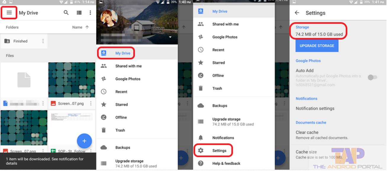 Check available Storage in Google Drive Using Android