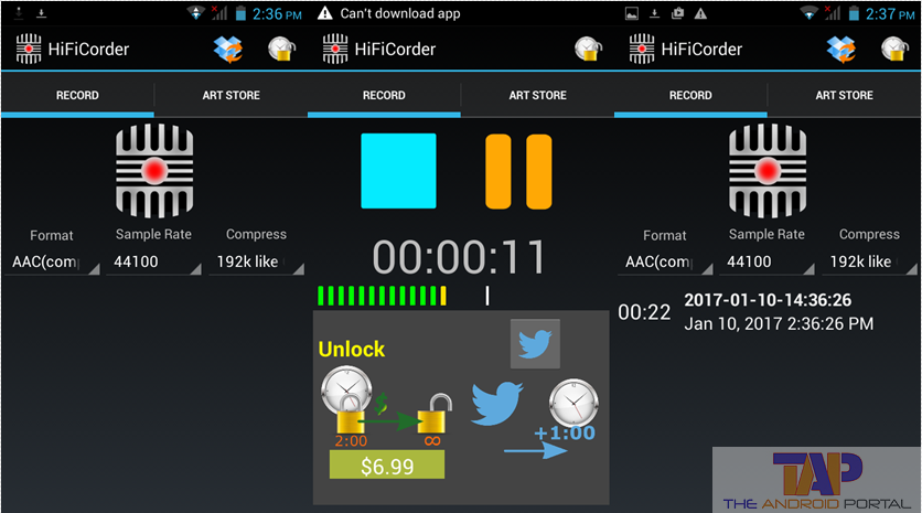 HiFiCorder Record Android App 1