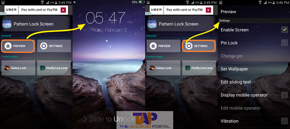 pattern lock screen app