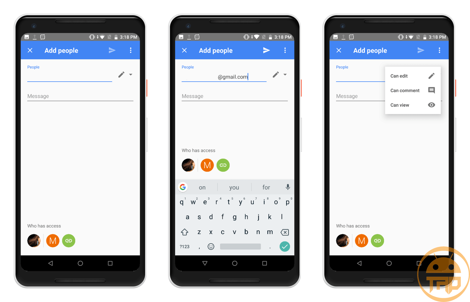 Add People to Share files - theandroidportal.com