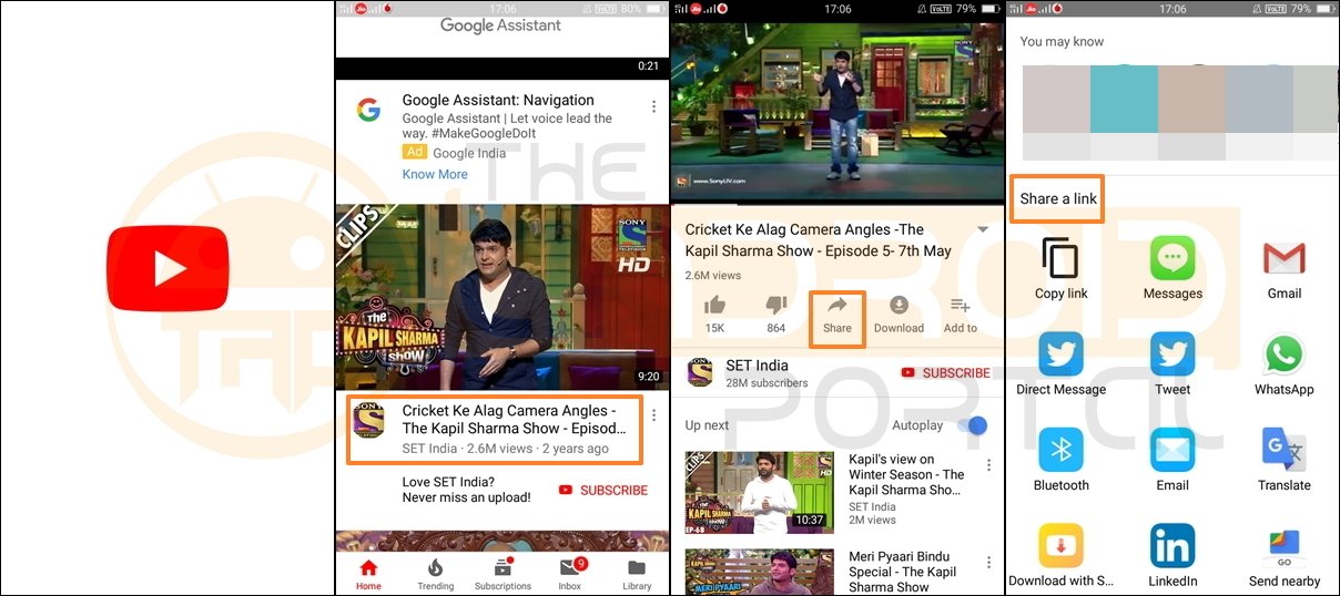 How to Share YouTube Videos on Android - theandroidportal.com