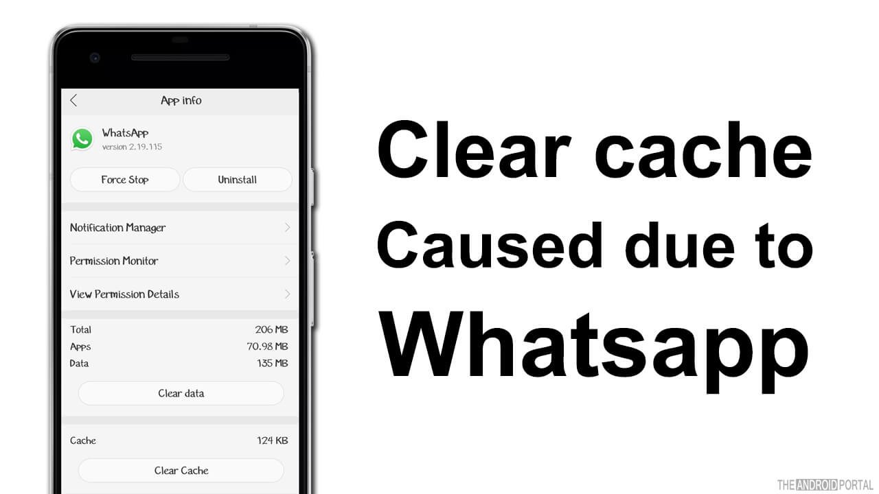 Clear cache caused due to Whatsapp