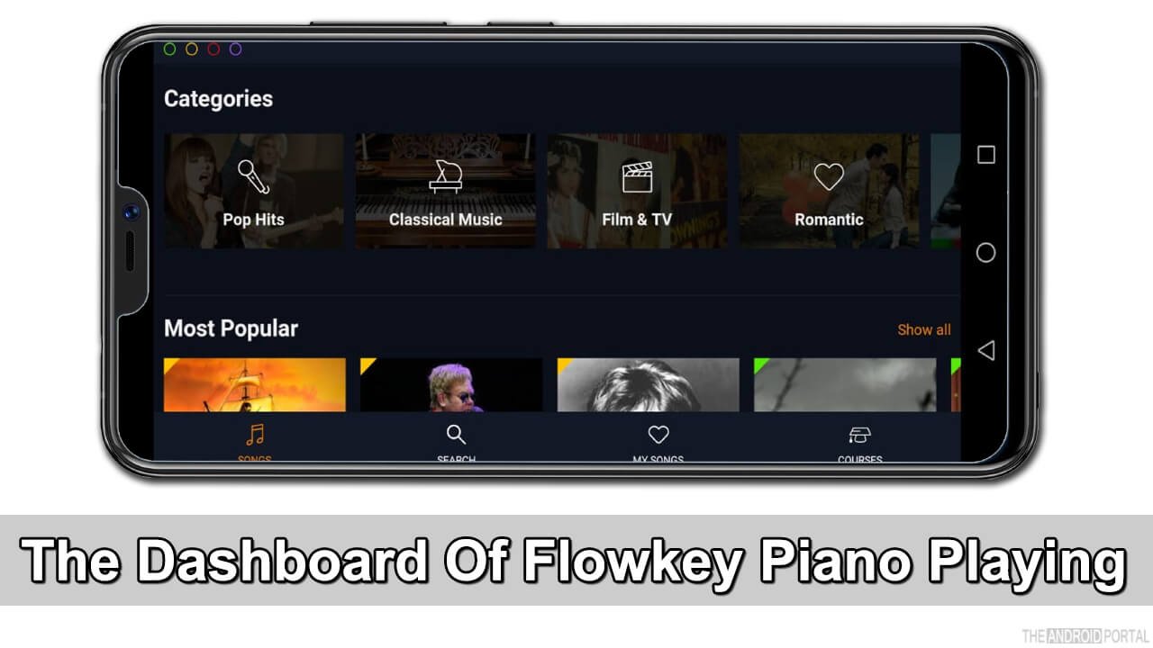 The Dashboard Of Flowkey Piano Playing