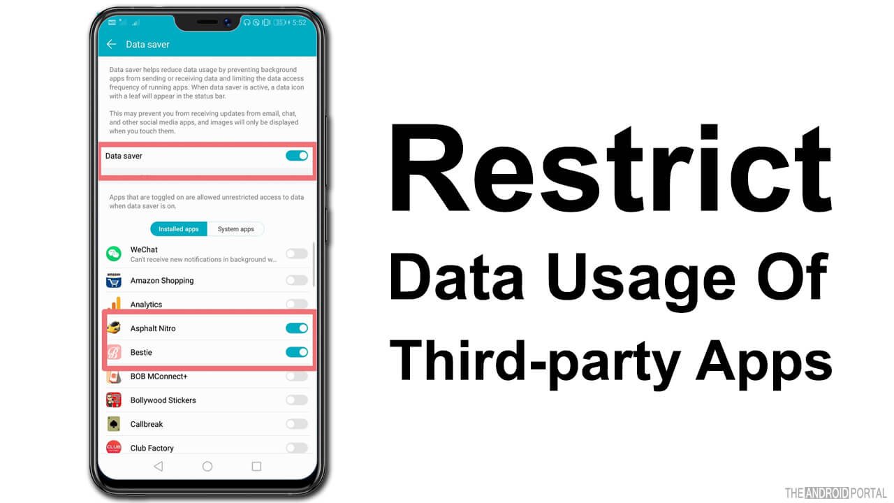 Restrict Data Usage Of Third-party Apps