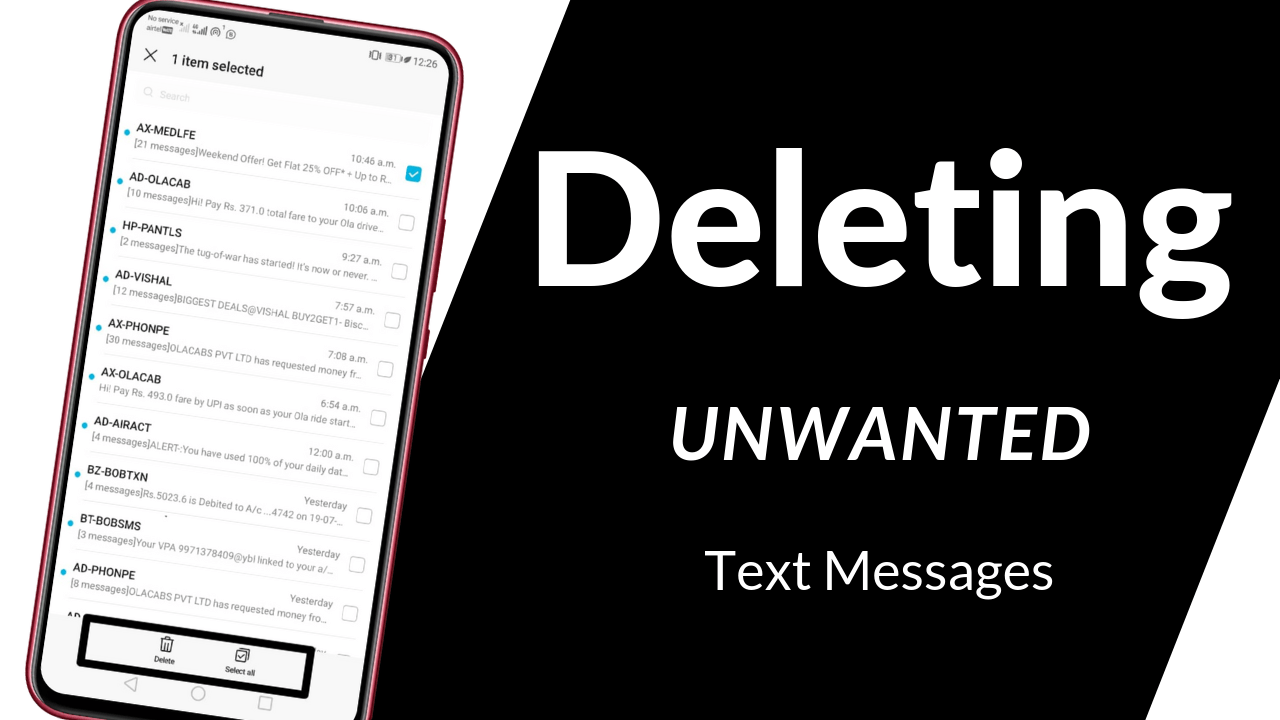 Deleting Unwanted Text on Android