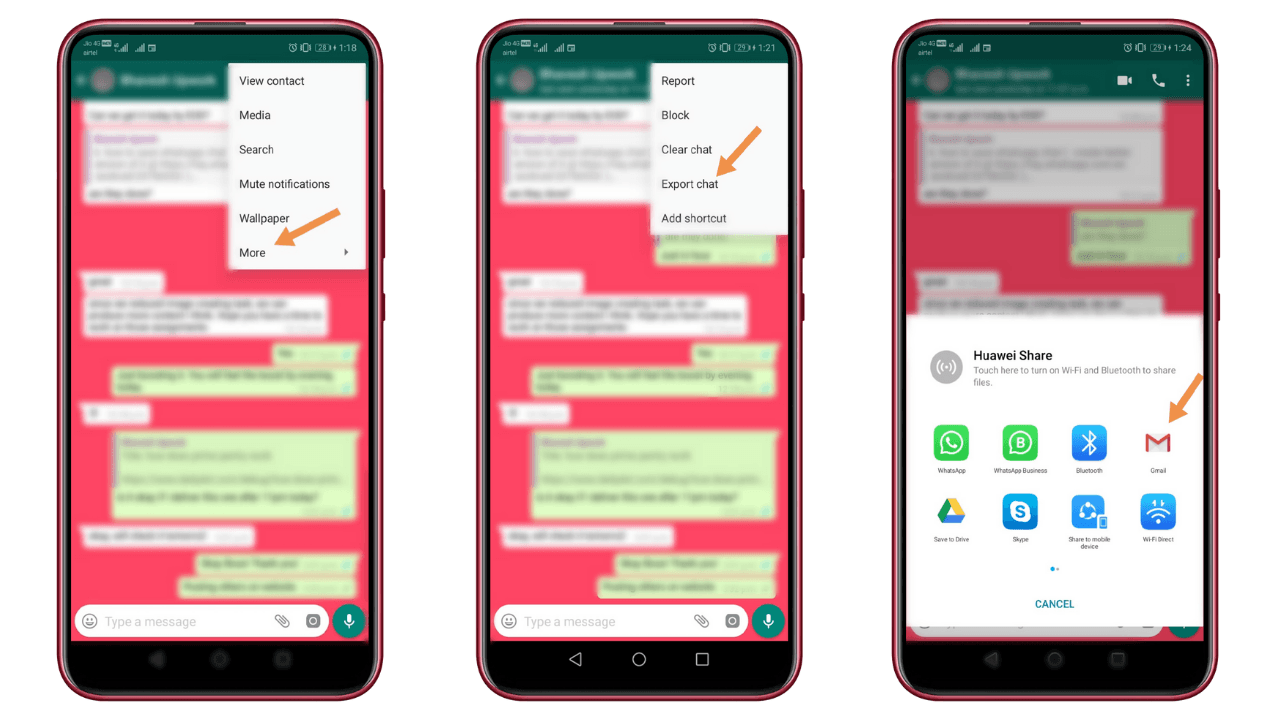 how to save whatsapp chat