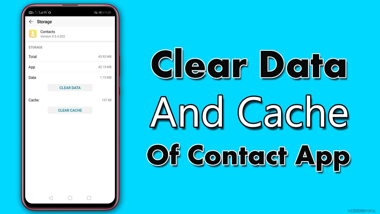 Clear Data And Cache Of Contact App