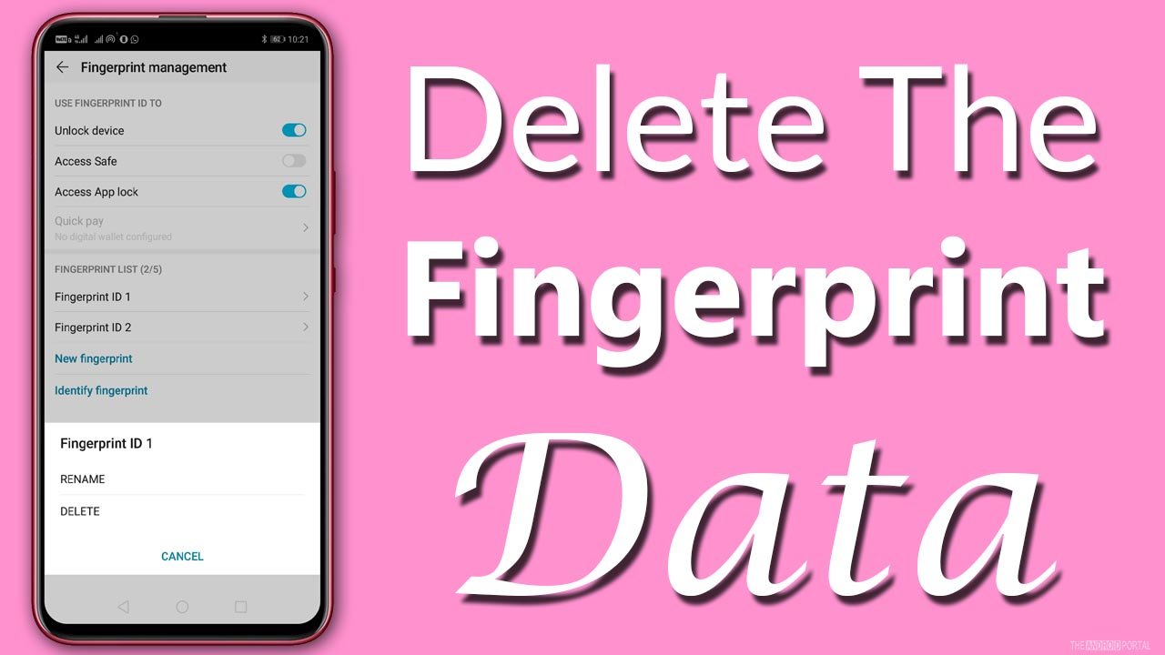 Delete the Fingerprint Data