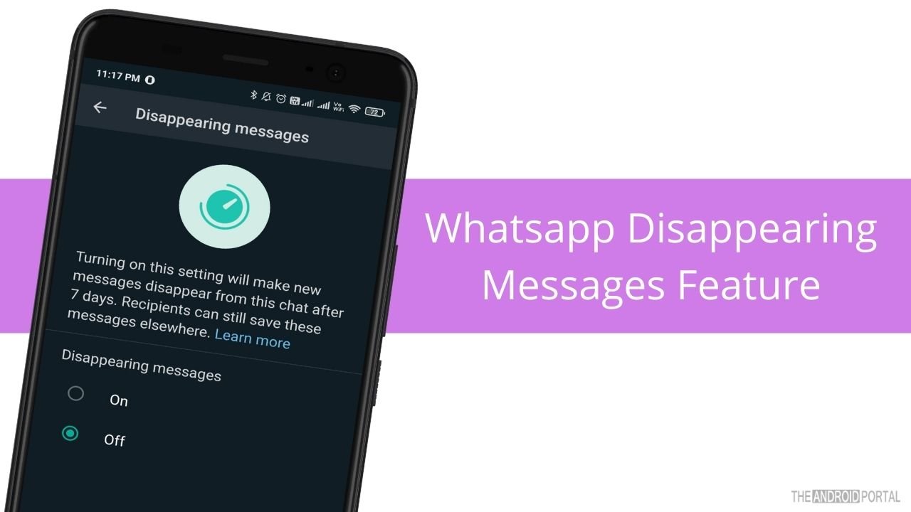 Enable - Disable Whatsapp Disappearing Messages