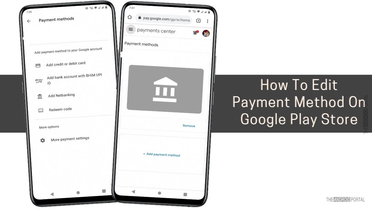 How To Edit Payment Method On Google Play Store