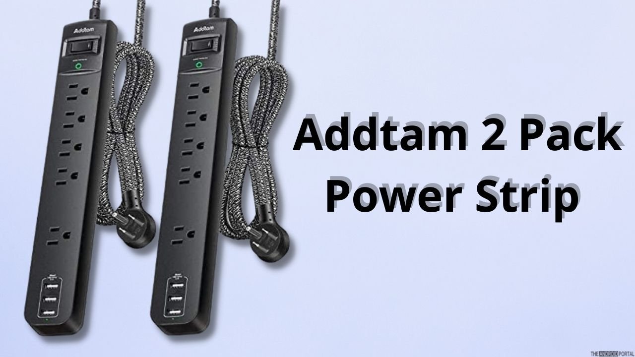 Addtam 2 Pack Power Strip 