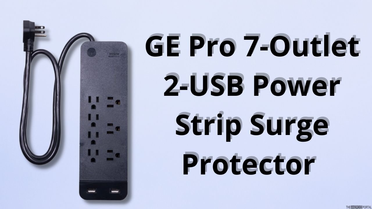 GE Pro 7-Outlet 2-USB Power Strip Surge Protector 