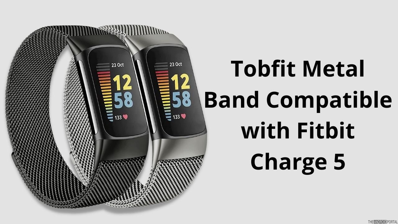 Tobfit Metal Band Compatible with Fitbit Charge 5
